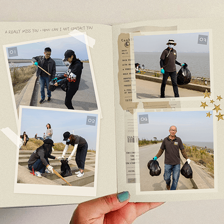 image of employees cleaning up